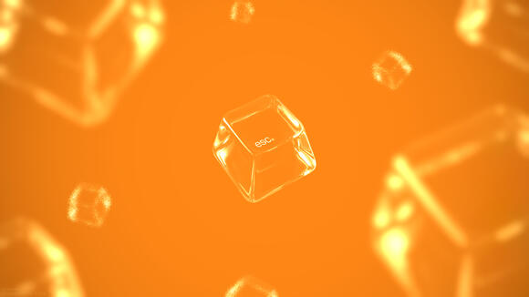 Escape Key 3D Blur